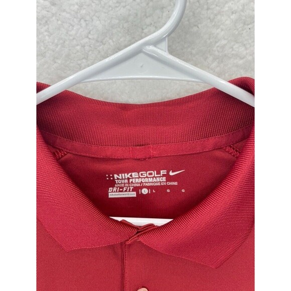 Nike Dri-Fit Tour Performance Polo Shirt Men’s L Red Golf Lot of 2 Athletic - Picture 4 of 11